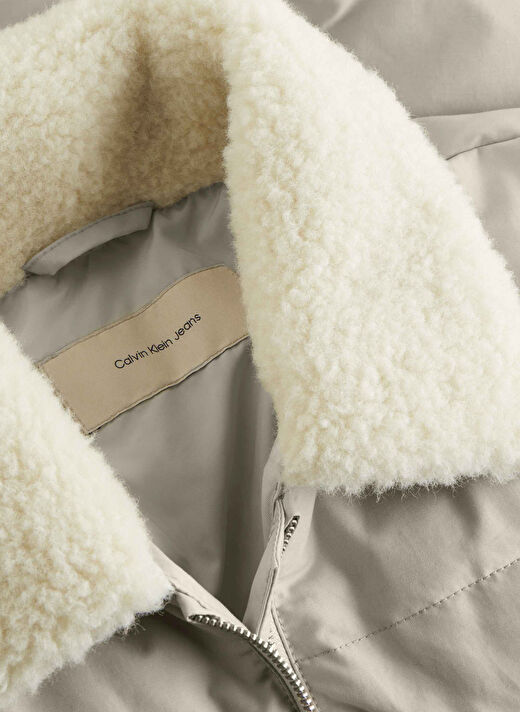 Calvin Klein Jeans Taş Kadın Dik Yaka Standart Fit Puffer Mont AVIATOR PUFFER 2