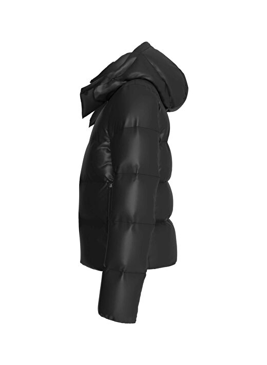 Calvin Klein Jeans Siyah Kadın Dik Yaka Standart Fit Puffer Mont MW DOWN SHORT PUFFER 3