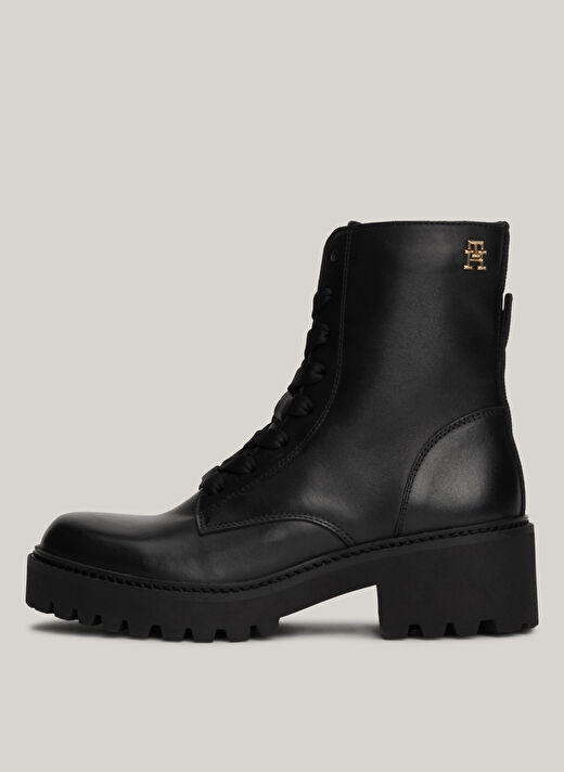 Tommy Hilfiger Siyah Kadın Deri Bot FW0FW08305BDS  2