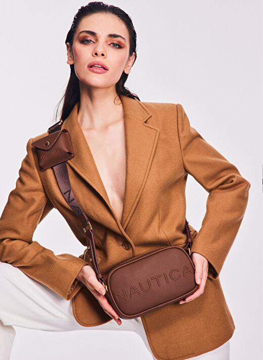 Nautica Kahve Kadın 19x27x8 cm Çapraz Çanta CN6529T  2