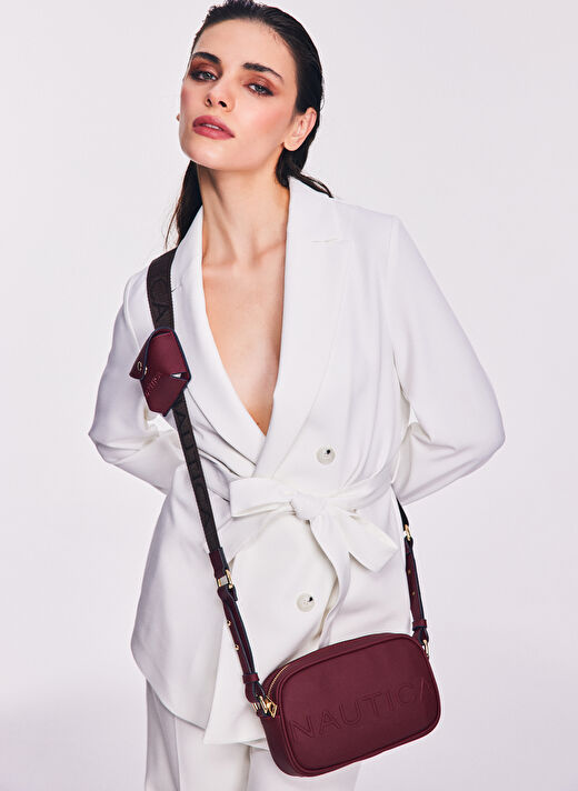 Nautica Bordo Kadın 19x27x8 cm Çapraz Çanta CN6529T  2