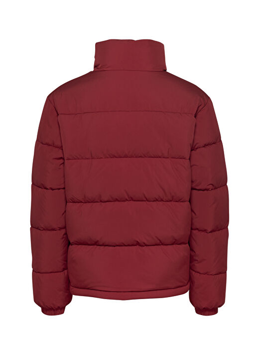 Tommy Jeans Kırmızı Kadın Dik Yaka Standart Fit Puffer Mont TJW ESSENTIAL PUFFER EXT 4