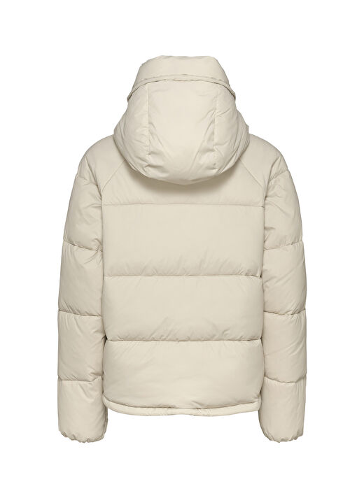 Tommy Jeans Dik Yaka Krem Kadın Puffer Mont TJW VAIL PUFFER EXT 4