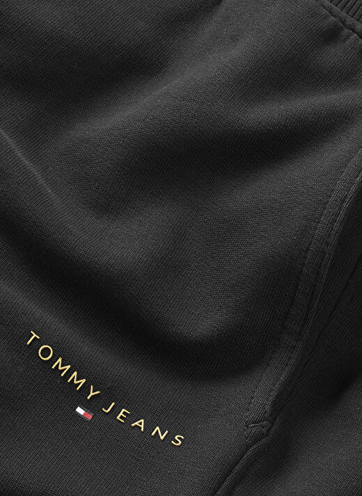 Tommy Jeans Siyah Kadın Standart Düz Eşofman Altı TJW LINEAR SWEATPANT  2