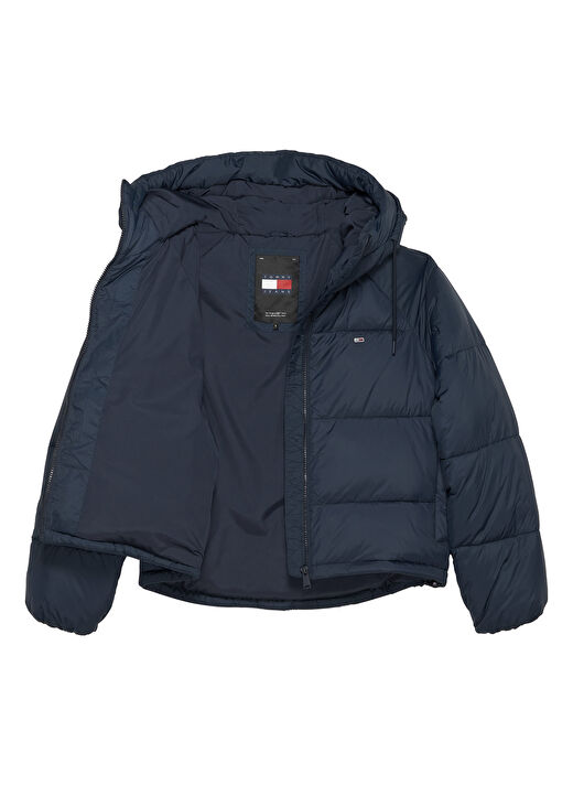 Tommy Jeans Dik Yaka Lacivert Kadın Puffer Mont TJW VAIL PUFFER EXT 2