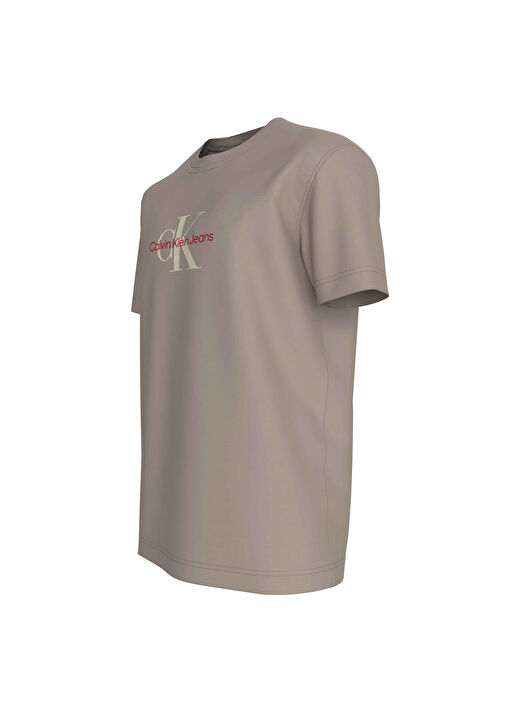 Calvin Klein Jeans Açık Kahve Erkek Regular Fit Baskılı T-Shirt J30J326863PCF DISTRESSED MONOLOGO  2