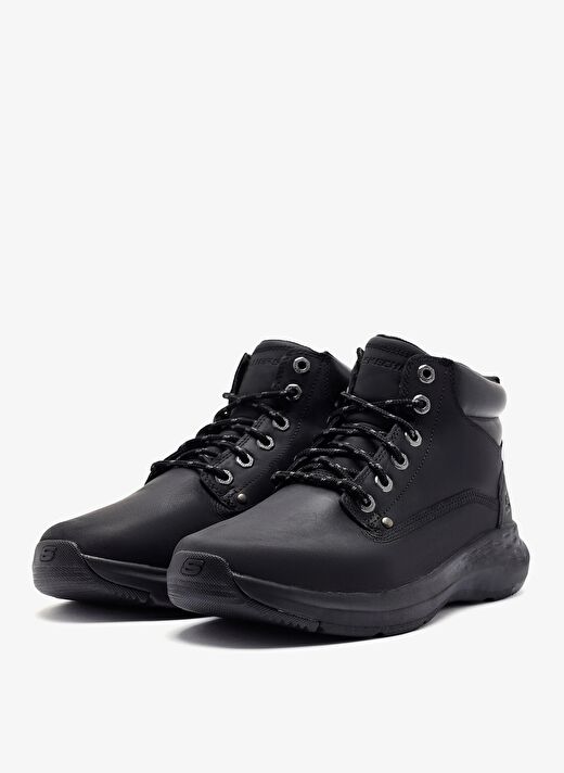 Skechers Siyah Erkek deri Bot RELAXED FIT PARSON - EDERIC 4