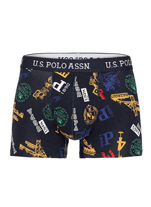 U.S. Polo Assn. Sarı - Lacivert Erkek Boxer 80474  3