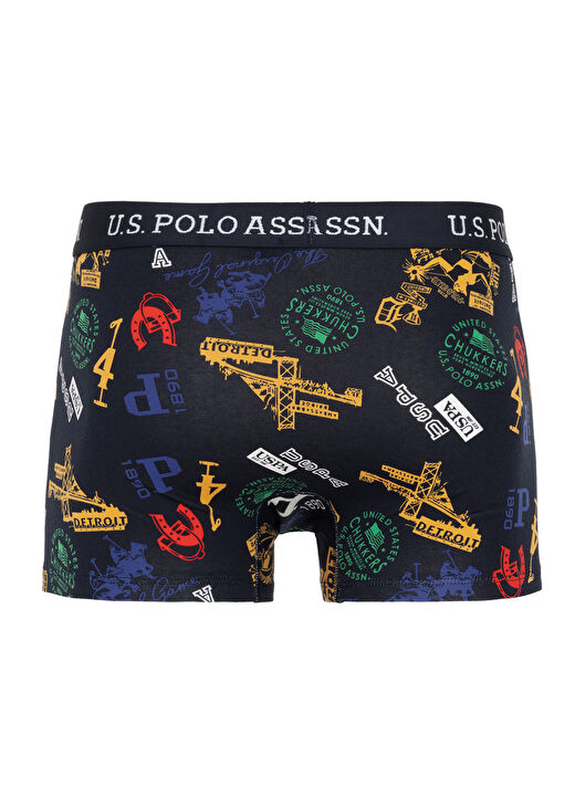 U.S. Polo Assn. Sarı - Lacivert Erkek Boxer 80474  4
