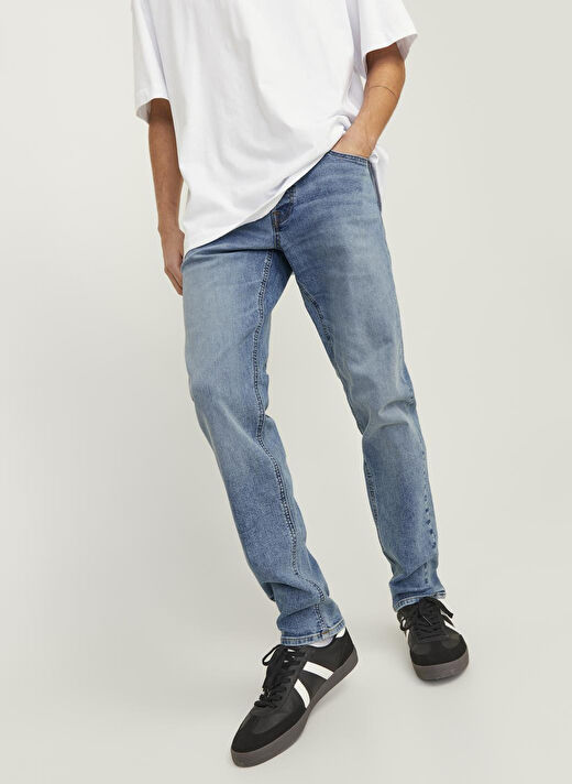 Jack & Jones  Erkek Dar Paça Slim Fit  Denim Pantolon 12249191_JJIGLENN JJORIGINAL MF 704 2