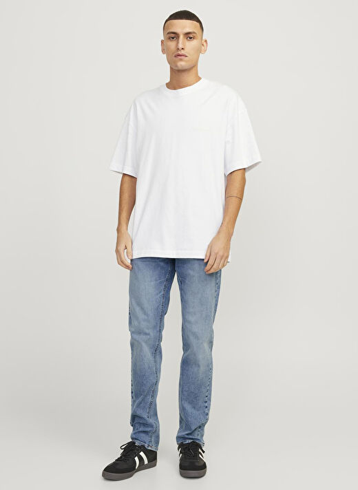 Jack & Jones  Erkek Dar Paça Slim Fit  Denim Pantolon 12249191_JJIGLENN JJORIGINAL MF 704 4