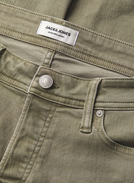 Jack & Jones Haki Erkek Düz Paça Regular Fit  Denim Pantolon 12259114_JJIGLENN JJORIGINAL SQ 913 3