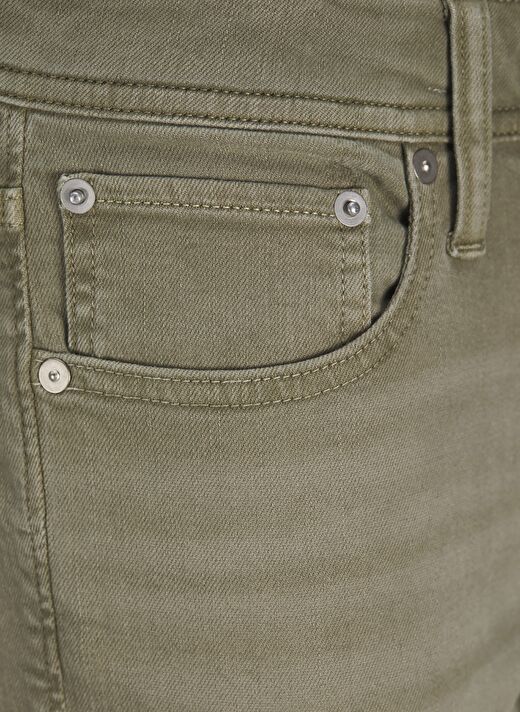 Jack & Jones Haki Erkek Düz Paça Regular Fit  Denim Pantolon 12259114_JJIGLENN JJORIGINAL SQ 913 4