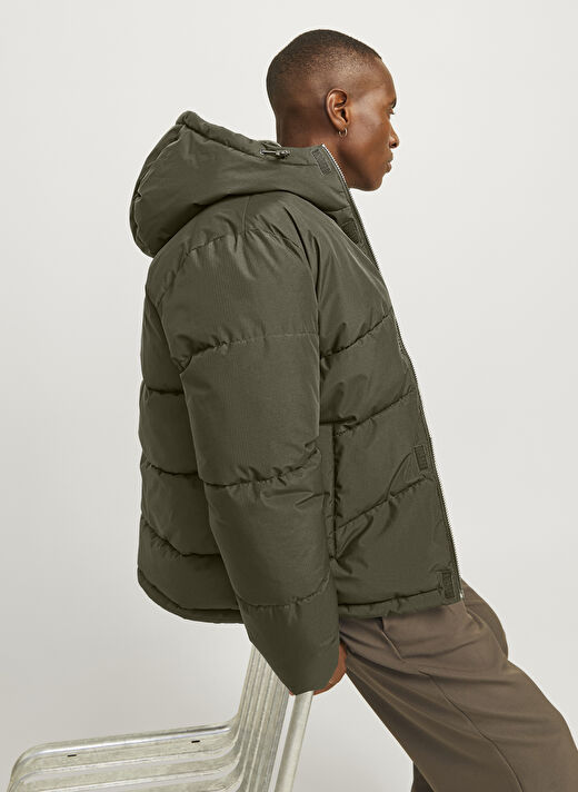 JJWORLD PUFFER JACKET Kapüşon Yaka Regular Fit  Haki Erkek Mont 12259850 3