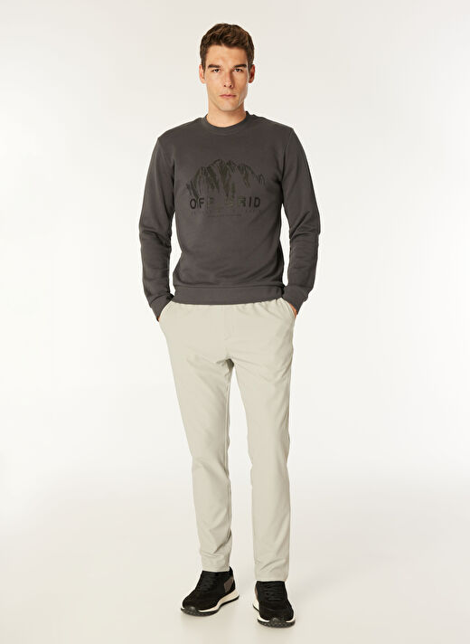 Jack & Jones Gri Erkek Bisiklet Regular Fit Sweatshirt 12275173_JCOPOINT SWEAT CREW NECK  2
