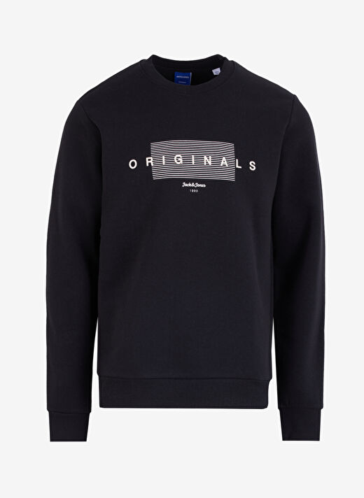 Jack & Jones Siyah Erkek Bisiklet Regular Fit Sweatshirt 12275175_JORKEN SWEAT CREW NECK  1