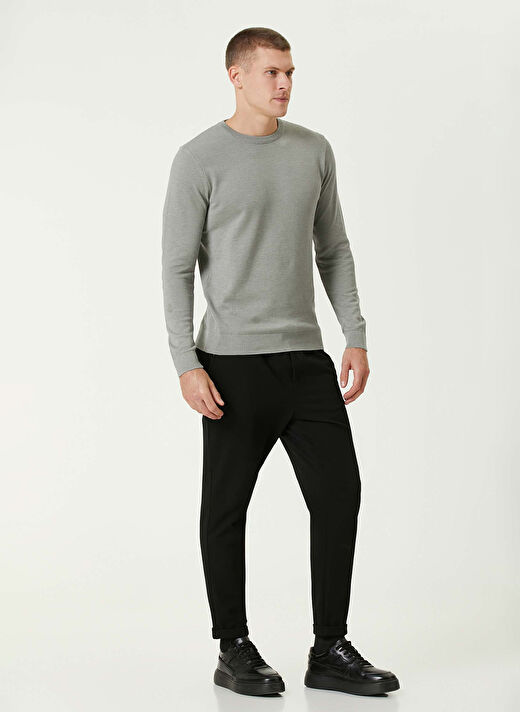 Network Açık Gri Erkek Bisiklet Slim Fit Kazak 1091782  3