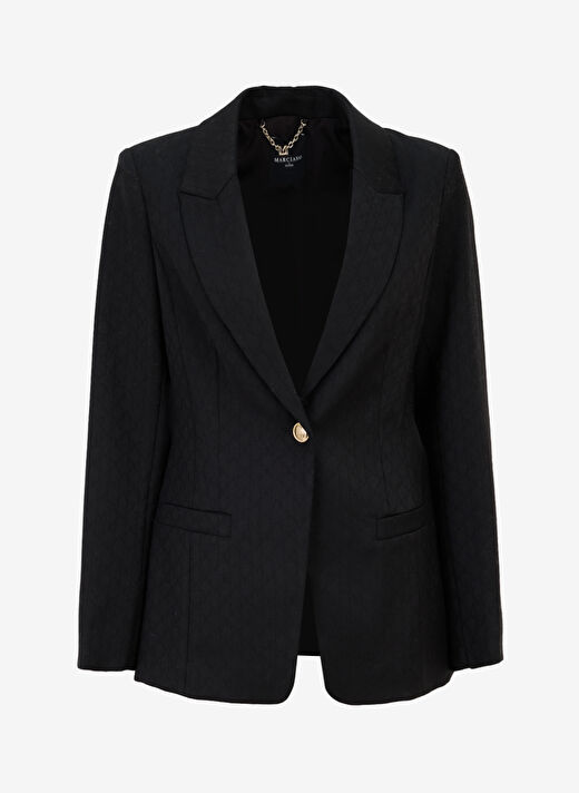 Guess Siyah Kadın Ceket Normal Desenli Blazer BLANCA BLAZER - WOOL BLEND STR MONO  1