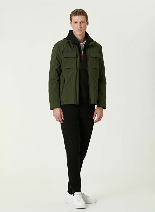Network Siyah Erkek Kapüşon Slim Fit Kazak 1092019  3