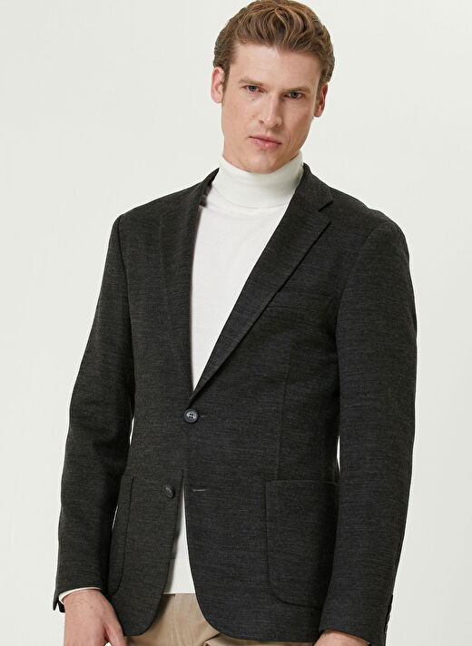 Network Antrasit Erkek Slim Fit Düz Ceket 1093109  2