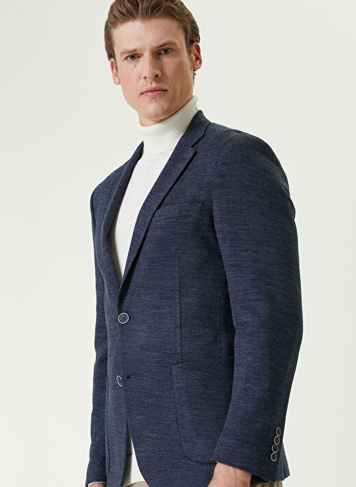 Network Lacivert Erkek Slim Fit Düz Ceket 1093109  2