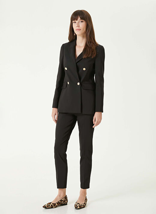 Network Siyah Kadın Skinny Fit Düz Pantolon 1093144  1