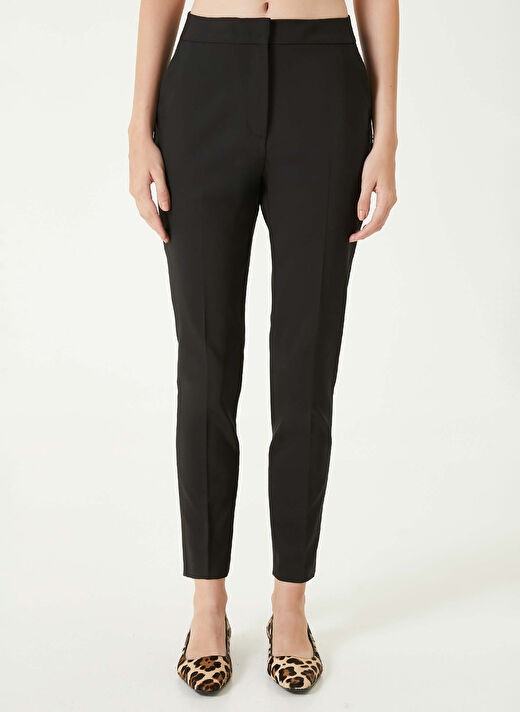 Network Siyah Kadın Skinny Fit Düz Pantolon 1093144  2