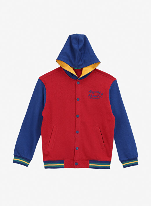 Benetton Kırmızı Erkek Çocuk İşlemeli Ceket 32N4C503V 21P  1