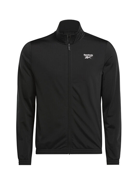 Reebok Siyah Erkek Fermuarlı Normal Düz Zip Ceket 100205923 RI SMALL LOGO KNIT TRACKT  3