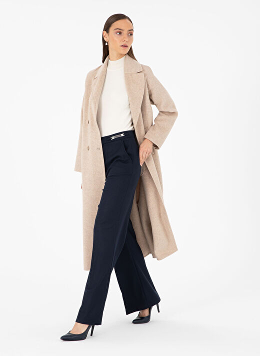 Pierre Cardin Bej Kadın Mono Comfort Fit Düz Kaban JOSE  1
