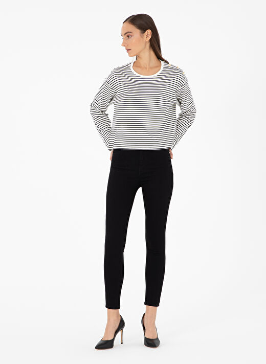 Skinny Fit Siyah Kadın Denim Pantolon SALEM 3
