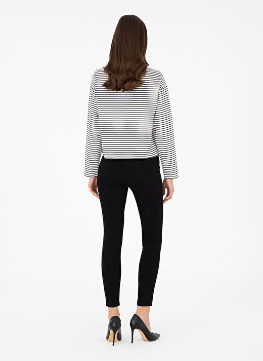 Skinny Fit Siyah Kadın Denim Pantolon SALEM 4