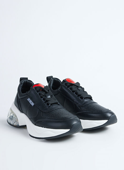 Love Moschino Siyah Kadın Deri Sneaker JA15246G1L 2
