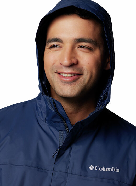 Columbia 1533891466_RM2433 Koyu Lacivert Erkek Kapüşon Yaka Normal Kalıp Yağmurluk 3