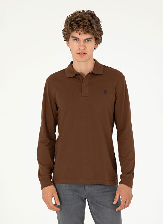 U.S. Polo Assn. Kahve Erkek Klasik Regular Fit Sweatshirt G081GL082.000.1926879  1