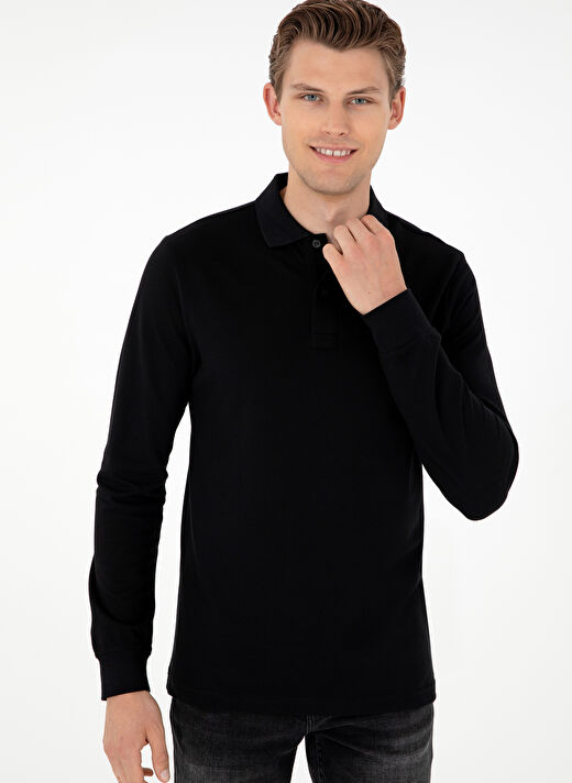 Klasik Regular Fit Siyah Erkek Sweatshirt G081GL082.000.1926879 3