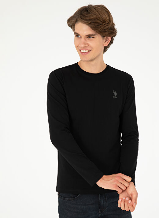 U.S. Polo Assn. Siyah Erkek Klasik Slim Fit Sweatshirt G081SZ082.000.1926794  3