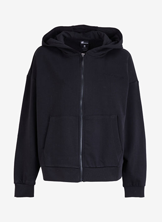 Skechers S242117-001 W Essential Full Zip Ho Siyah Kadın Kapüşon Yaka Normal Kalıp Zip Ceket 1