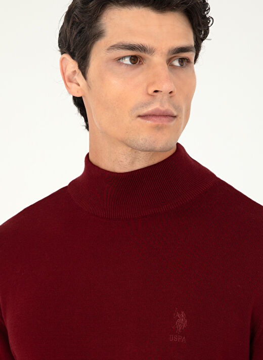 U.S. Polo Assn. Bordo Erkek Klasik Slim Fit Kazak G081SZ0TK.000.1920947  2