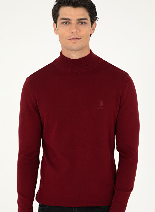 U.S. Polo Assn. Bordo Erkek Klasik Slim Fit Kazak G081SZ0TK.000.1920947  3