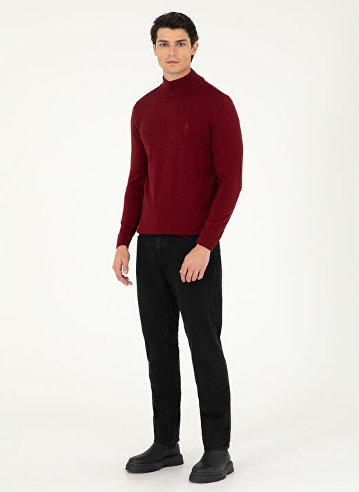 U.S. Polo Assn. Bordo Erkek Klasik Slim Fit Kazak G081SZ0TK.000.1920947  4
