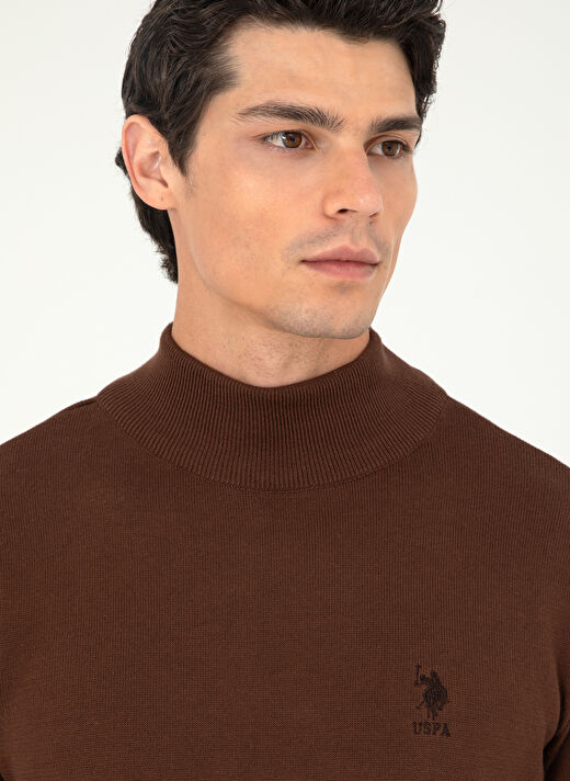 U.S. Polo Assn. Kahve Erkek Klasik Slim Fit Kazak G081SZ0TK.000.1920947  2