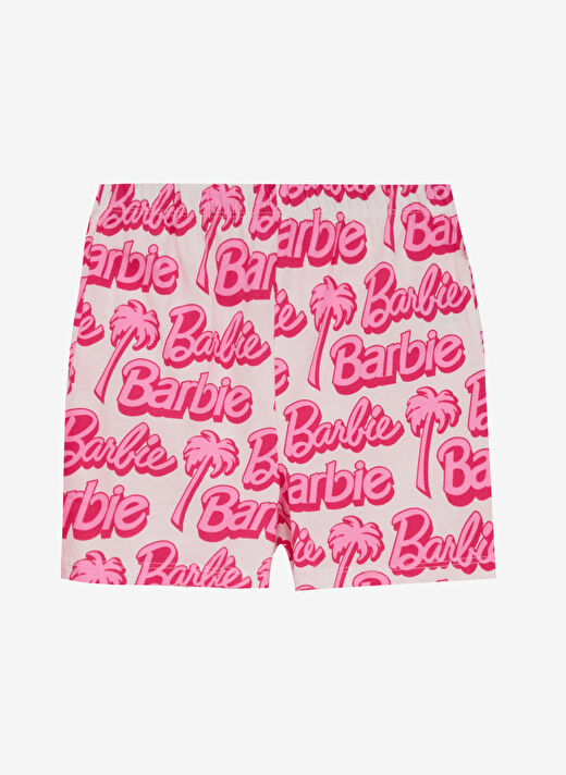 Barbie Çok Renkli Kız Çocuk Desenli Pijama Takımı BRB5SG-PJM6080 2