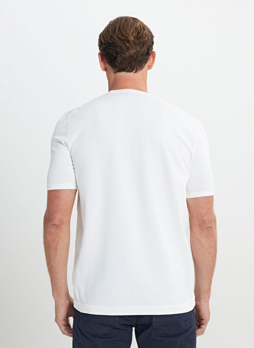 Altınyıldız Classics Ekru Erkek Standart T-Shirt ACE492510203_TRIKO BISIKLET YAKA  4