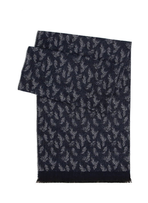 Pierre Cardin Lacivert Erkek Desenli Atkı VISPES26 KASKOL  1