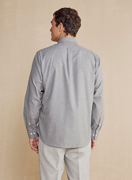Brooks Brothers Gri Erkek Düğmeli Regular Fit Gömlek BBFW23MSH009  4