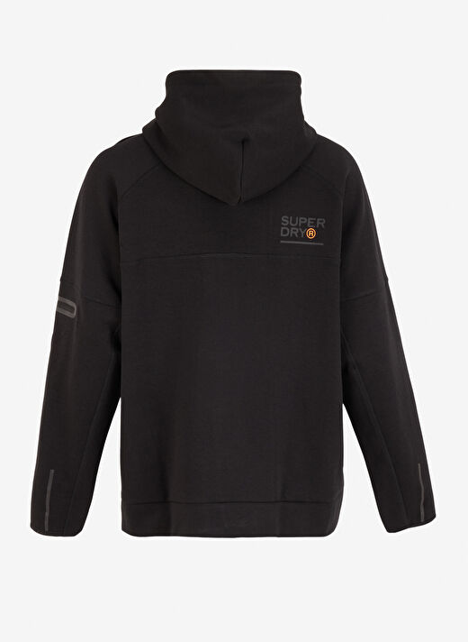 Superdry Siyah - Turuncu Erkek Kapüşon Normal Sweatshirt M2013743A13A_TECH LOGO ZIPHOOD  2