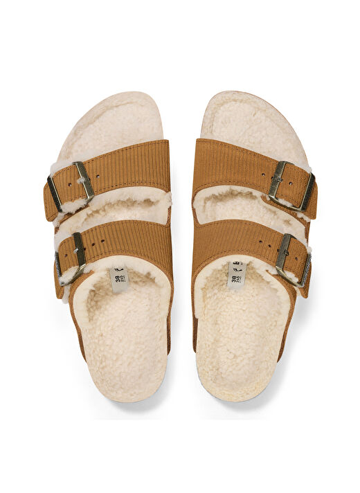Birkenstock Taba Erkek Süet Ev Terliği ARIZONA TEDDY VL GEPRÄGT LAF  3