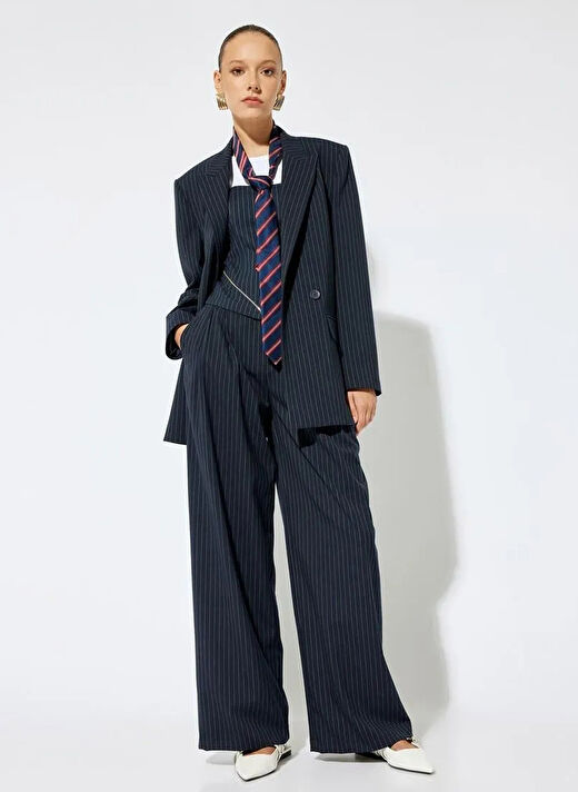 Koton Lacivert Kadın Ceket Regular Fit Blazer 5WAK50081PW  1