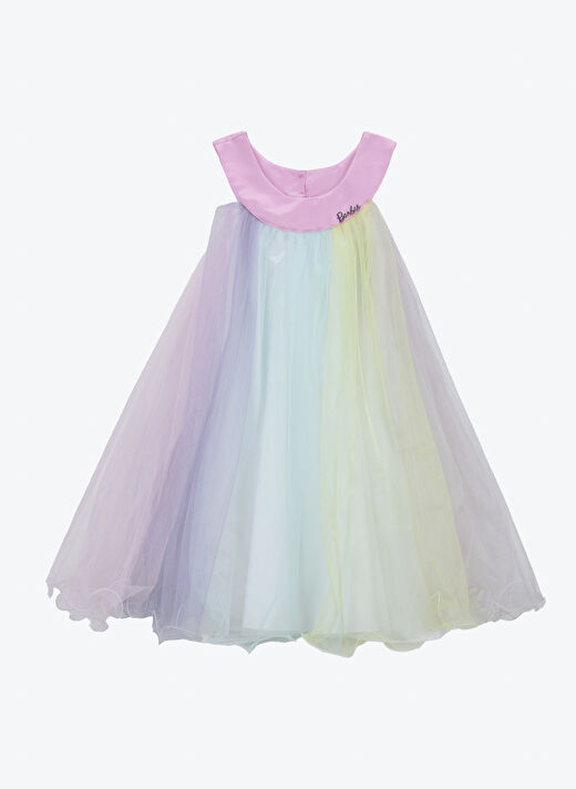 Barbie Çok Renkli Kız Çocuk Abiye Elbise BRB5SG-ELB6012 1